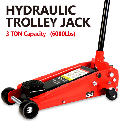 Hydraulic Trolley Low Profile Steel Racing Floor Jack With A Capacity