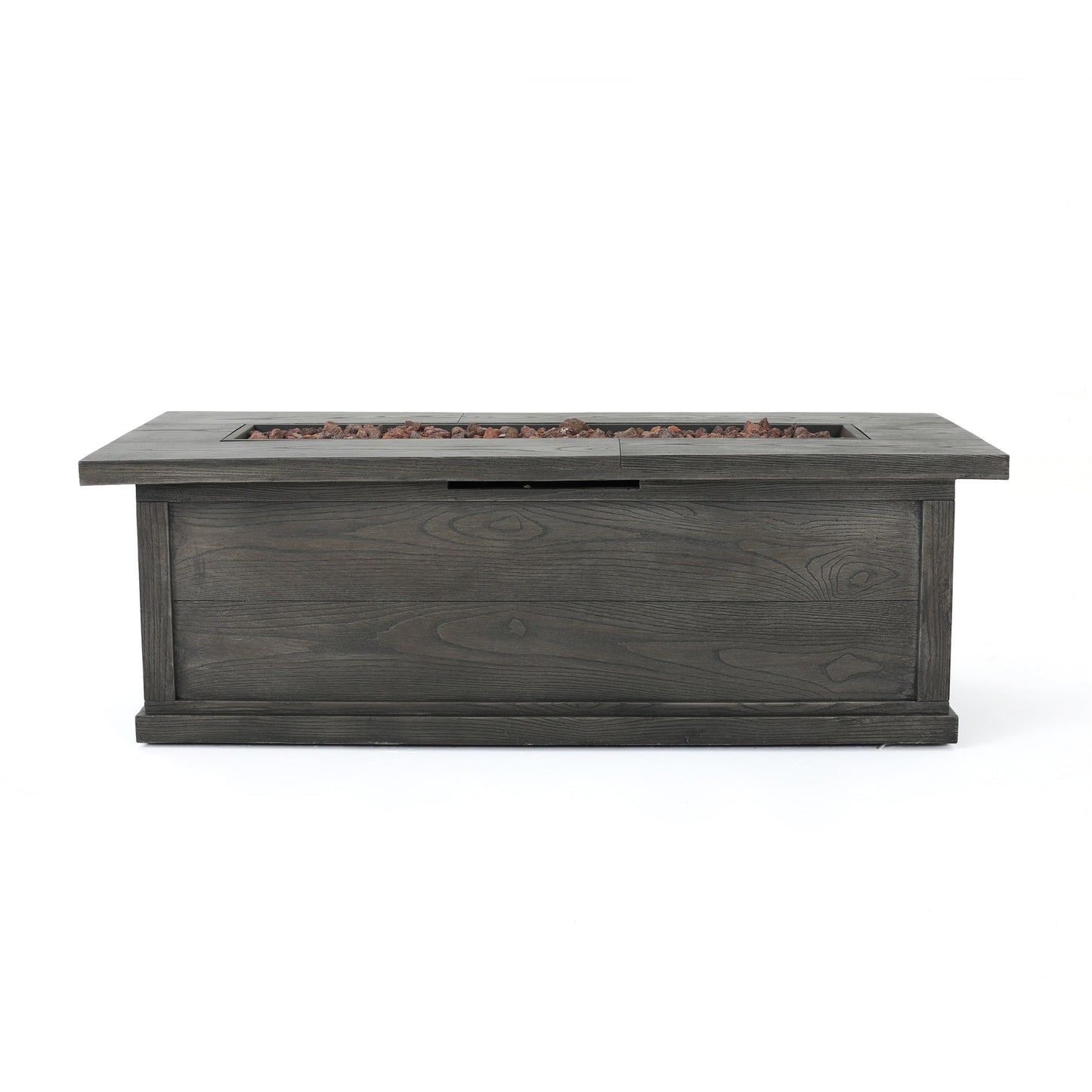 Transitional 56'' Rectangular Outdoor MgO Propane Fire Pit with 50,000