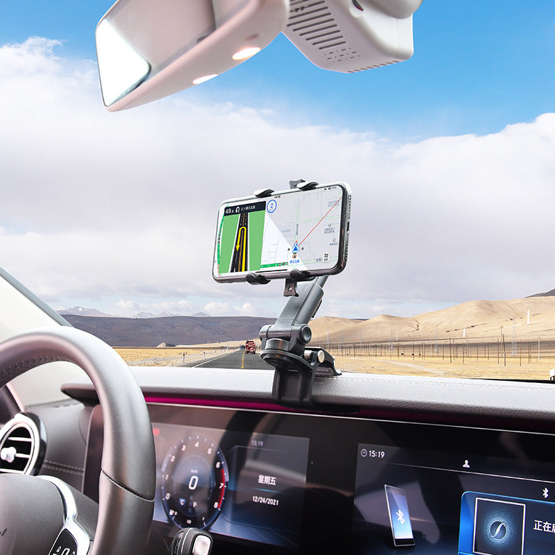 Sun Visor Chuck Car Mount Multifunctional Navigation Mount Rearview
